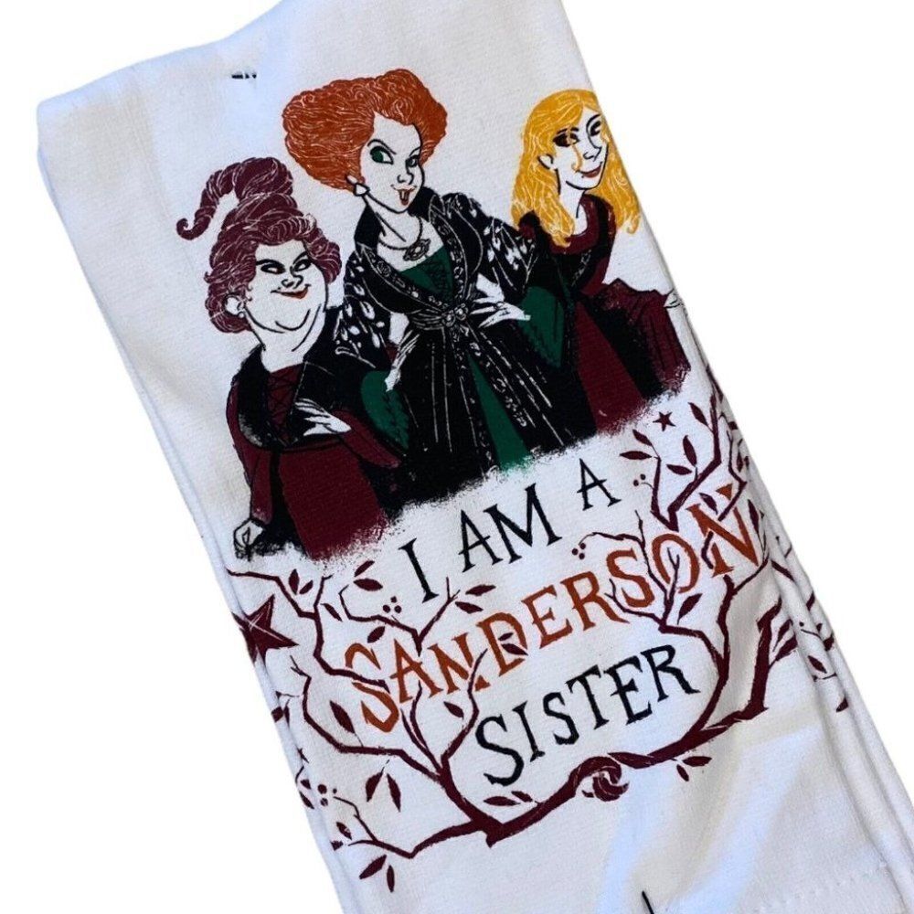 2 Pack Disney Hocus Pocus Kitchen Hand Towels “I Am A Sanderson Sister” Witches